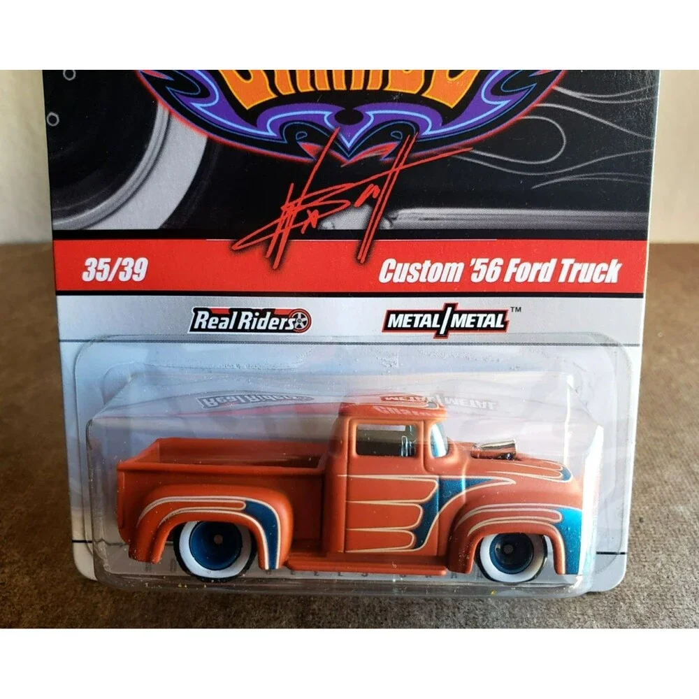 2010 Hot Wheels CUSTOM '56 FORD TRUCK Flat Orange WAYNE'S GARAGE 35/39 1:64 WWRR